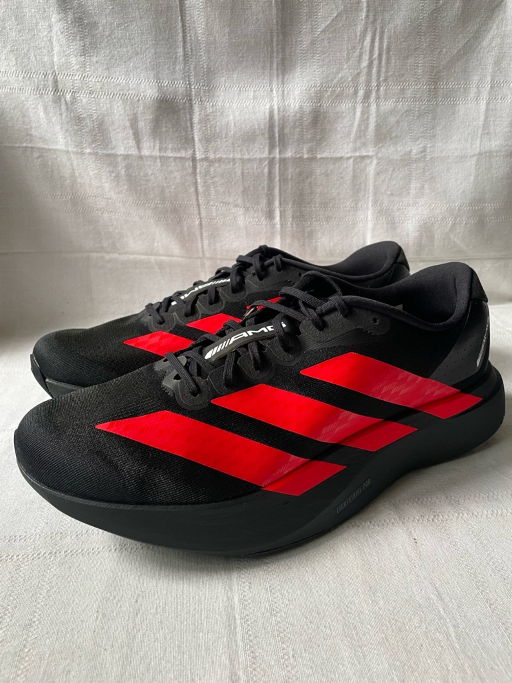 Adidas Adizero Evo SL AMG Motorsport Running Black Red Shoes Mens Size 11 KH8832